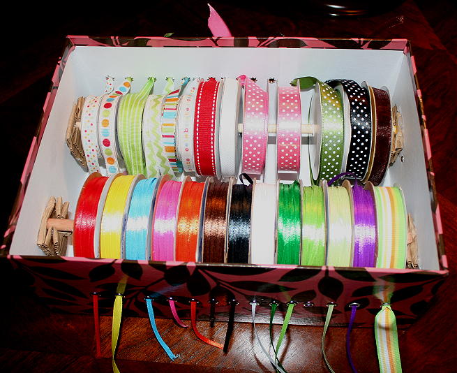 ribbon box open